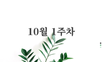 10월 1주차